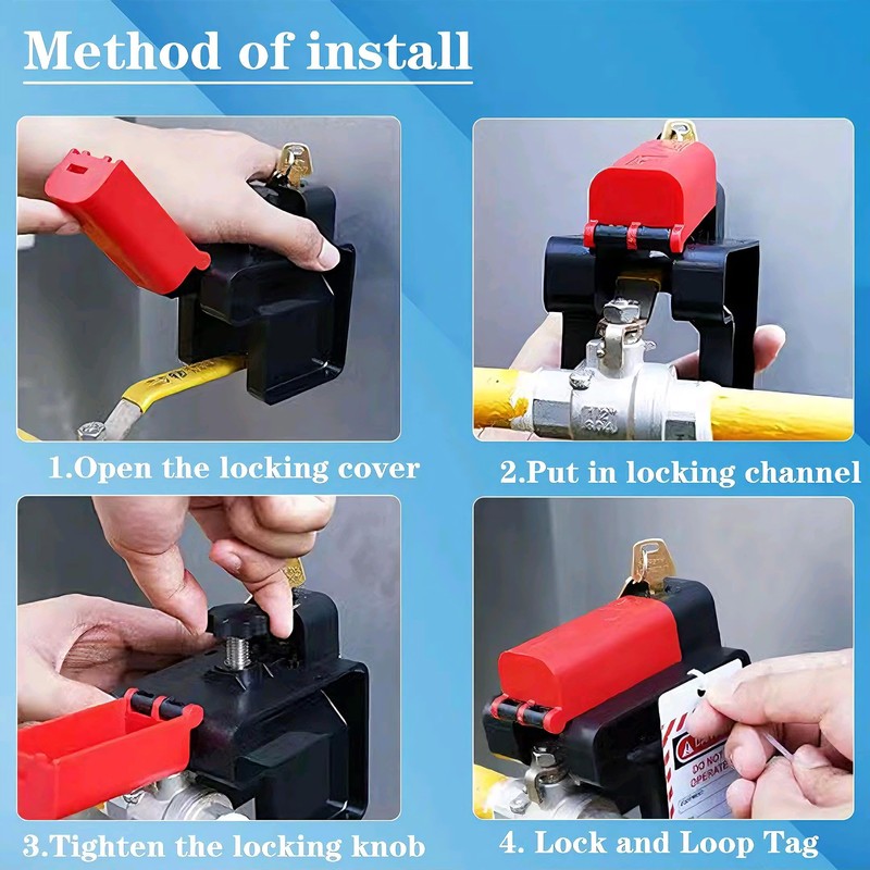 Young Dance Adjustable Ball Valve Lockout Device - OSHA Compliant
