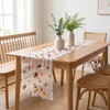 QIANSSE Floral Table Runner Spring Pink Table Decor