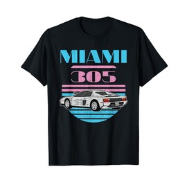 Miami 305 Vintage Florida City Beach 80s Men Women Boys Girl T-Shirt