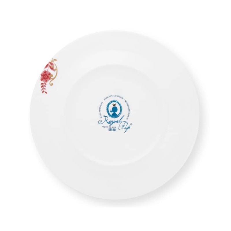 Pip Studio Royal Stripes 51001347 Dinner Plate Dark Pink 26.5