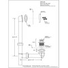 Westbrass 593144-01 Black 1-1/2" Tubular Tip-Toe Bath Waste Drain Kit,
