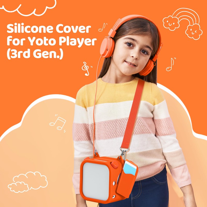 Protective Cover Carrying Silicone Case Compatible with Yoto Player 3rd