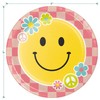 Groovy Happy Vibes Flower Power Paper Dinner Plates, Birthday Napkins,
