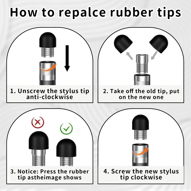 Stylus Tip Replacement 30 Pcs, 0.2'' & 0.28'' High Sensitivity