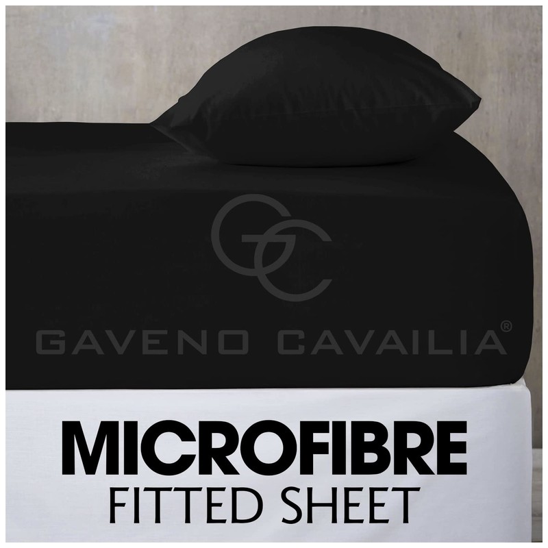 King Size Fitted Sheet Black - Plain Bedding Sheet With