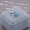 Xduargs Boho Turquoise Finger Ring Blue Turquoise Open Knuckle Ring