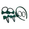 7 PIECE SCHOOL COLOURS Hair Bow Snap Clips SET ALICE