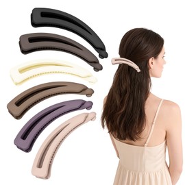 TULOBI Banana Clips for Women, Cute Matte Banana Hair Clip for Thick Hair, Large 4.9in Hair Accessories for All Hair Types