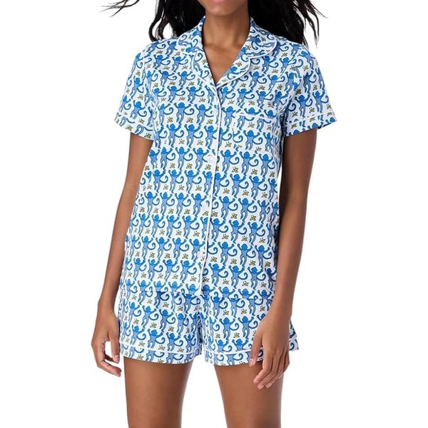 2 Piece Pajama Set Women Preppy Y2k Button Down Lapel