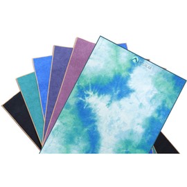 AURORAE Synergy 2in1 Yoga Mat for Men and Woman with Integrated Non Slip Microfiber Towel. Best for Hot, Ashtanga, Bikram, Pilates, Fitness, Aerobics, Exercise ; No Bunching/Odor Patent Protected