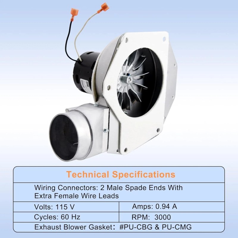 for Englander Pellet Stoves Englander Pellet Stove Combustion Blower, Exhaust