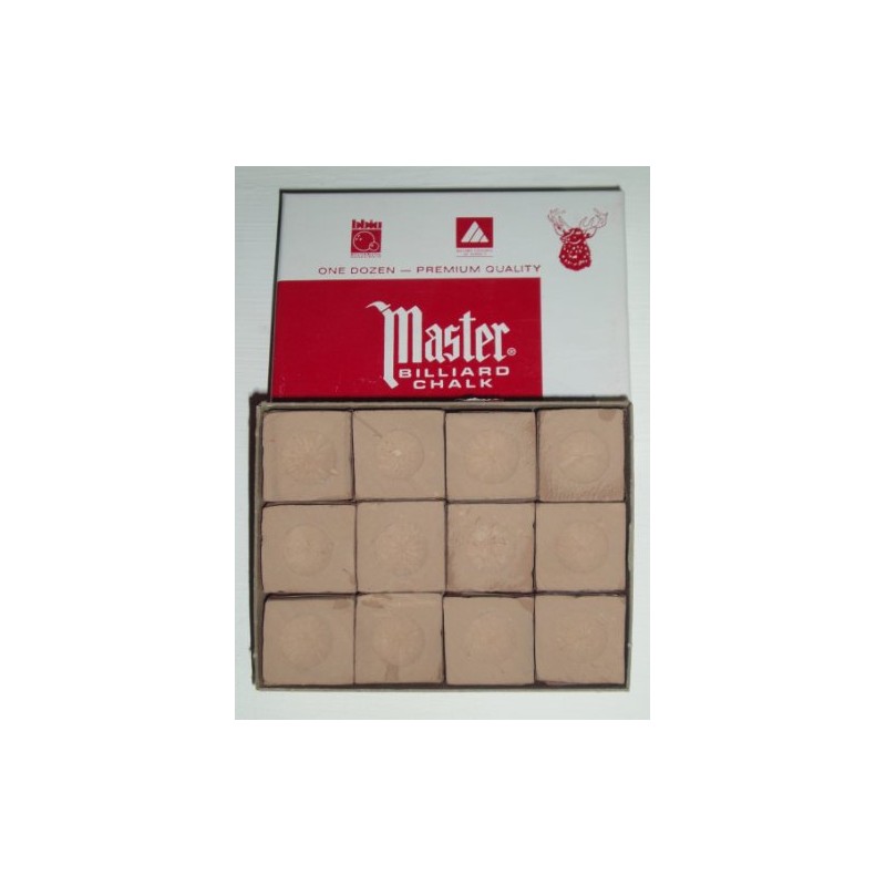 LGS Master Billiard/Pool Cue Chalk - Gold/Tan - 1 Pack/12
