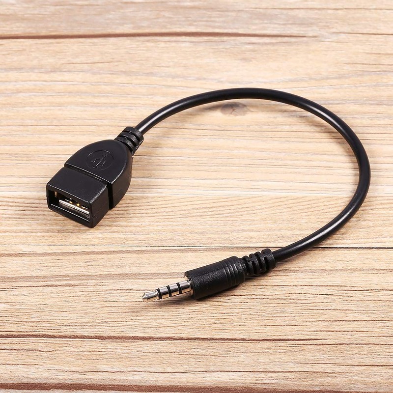 3.5mm Male Audio AUX Jack to USB 2.0 Type A