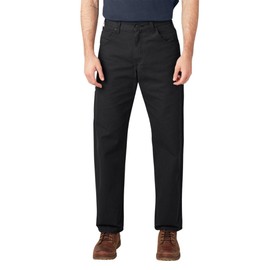 Dickies Men's Relaxed Fit Straight-Leg Duck Carpenter Jean, Black, 30W x 30L