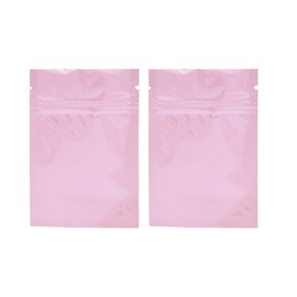 QQ Studio 100 Double-Sided Pastel Glossy Colored QuickQlick Flat Beauty Cosmetic Water-Resistant Bags (7x10cm (2.7x3.9"), Pink)