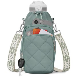 Insulated Crossbody Water Bottle Bag with Strap - 40 oz
