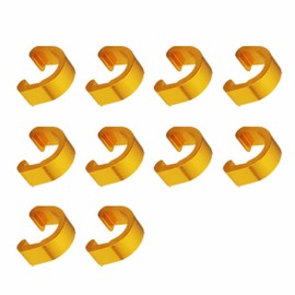 Lotatheta Bike U-Clips C-Clips Clamps Gold 10 PCs Metal Buckle Brake Cable derailleur Shifter Cable Guides Gear Cable Housing Hose Aluminum Alloy MTB BMX Mountain Bicycles