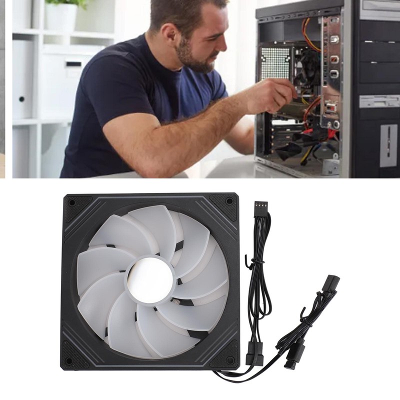 ARGB Chassis Fan 140x140x25mm Synchronized Light Quiet Heat Dissipation Cooling
