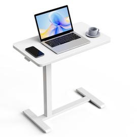 ROMOON Over Bed Table with Wheels, Height Adjustable Hospital Bedside Table