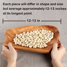 COSPRING Root Wood Serving Dish, Vintage Wooden Ring Dish, Appetizer Display, Hand Carved Artworks (12-13 inch)