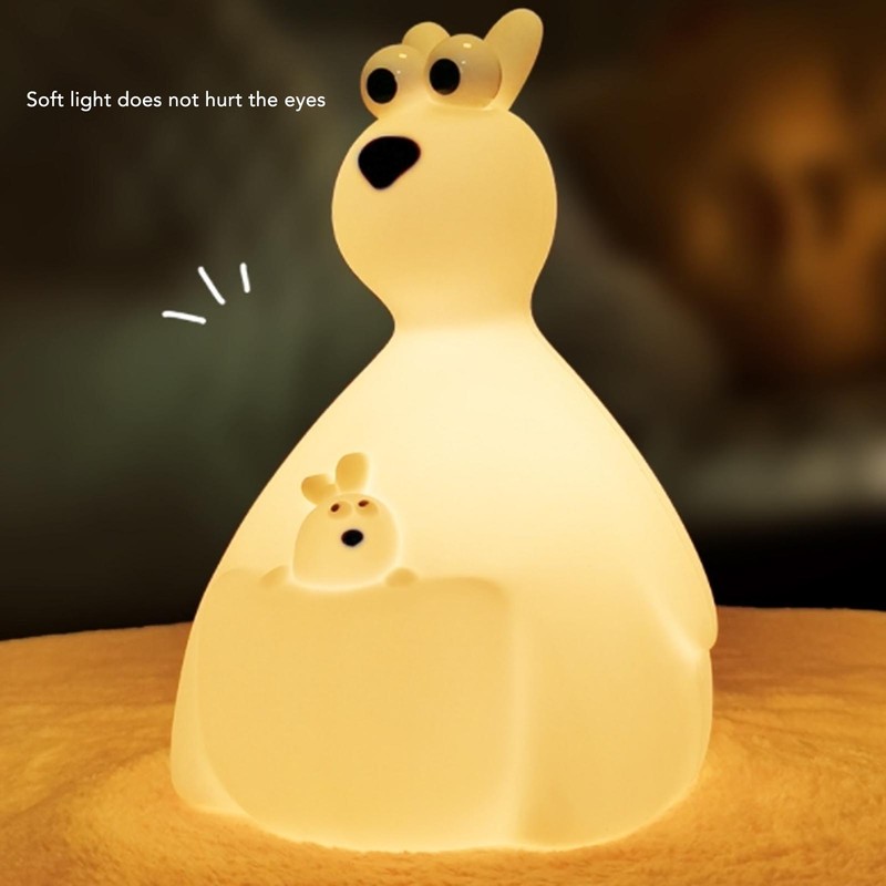 Cute Night Light Kangeroo Baby Pat Night Light Rechargeable Bedside