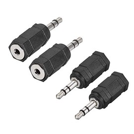 sourcing map 3.5mm Male to 2.5mm Female Connector Adapter Coupler for Stereo Audio Video AV TV Cable Convert 4Pcs