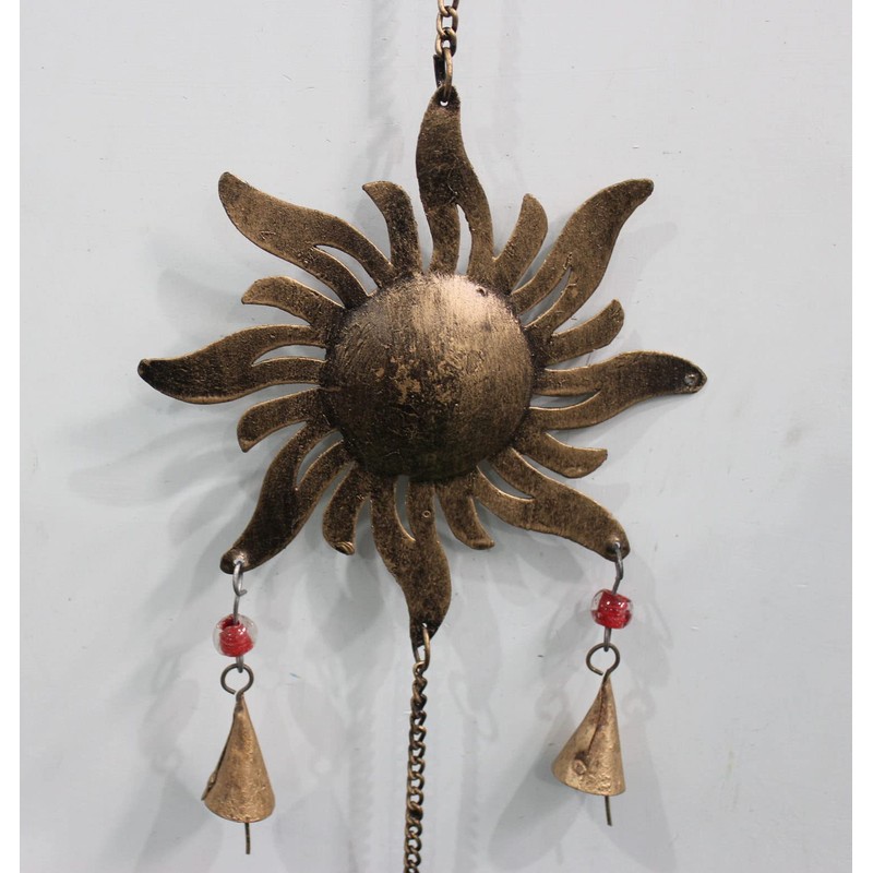 Sun Moon Star Hanging Chime Recycled Iron Wind Chime Sun