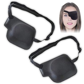 Rimikuru Single Eye Patch, Set of 2, 3D Eye Patch, Eye Mask, Eye Care, Black, 3D Blackout Eyepatch, For Left Eye, Set of 2