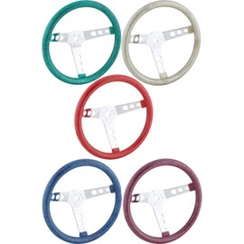 13 Inch Blue Metalflake 60s Style Steering Wheel, 3-1/2 Dish