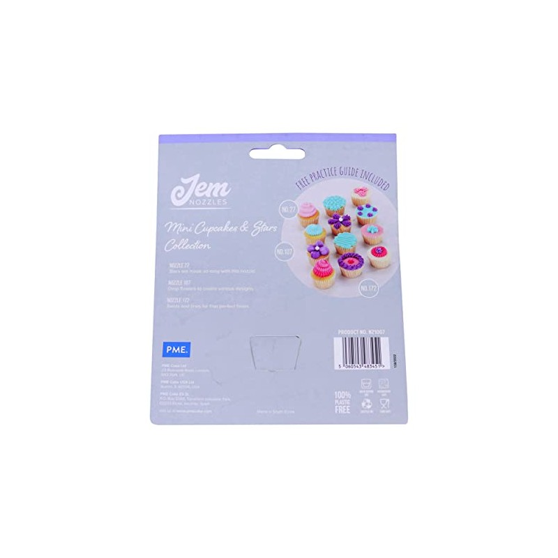 PME NZ1007 Jem Nozzle Set - Mini Cupcakes & Stars
