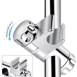 Schläfer | 8126024 - Universal Shower Holder for Wall Rail 22 mm, Sliding Slider Shower Holder for Shower Rail, Plastic Chrome-Plated, Chrome