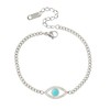 meosked Dainty Gold/Silver Evil Eye Bracelets for Women (silver)