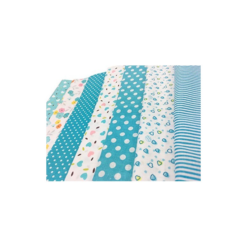 7pcs DIY patchwork cotton fabric in squares, cotton cloth, package