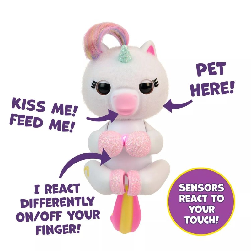 Fingerlings Interactive Baby Unicorn Toy Lulu with 70 Sounds Fuzzy