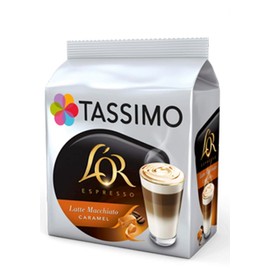 Tassimo L'Or Latte Macchiato Caramel Coffee (16 pods, 8 servings)