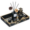 Hanobe Marble Black Decorative Tray: Serving Coffee Table Tray Decor