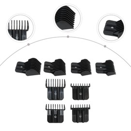 Set of 8 Replacement Guards, Clipper Combs Cutting 1/32" 1/8" 1/4" 3/8" 5/8" 7/8" 1" 11/4", by BLUE ELF for FX726 LoPROFX Trimmers