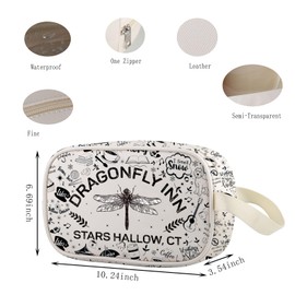Lywjyb Birdgot Dragonfly TV Show Clear Makeup Bag Luke Diner Gift Luke Coffee Gift Star Hallow Merch (Dragonfly Cbag)