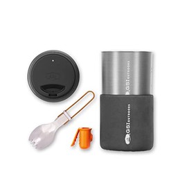 GSI Outdoors Halulite Minimalist, Ultralight Backpacking Cooking and Eating Set for 1 person