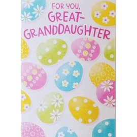For You Great-Granddaughter Happy Easter Greeting Card - Lots of Loving Wishes