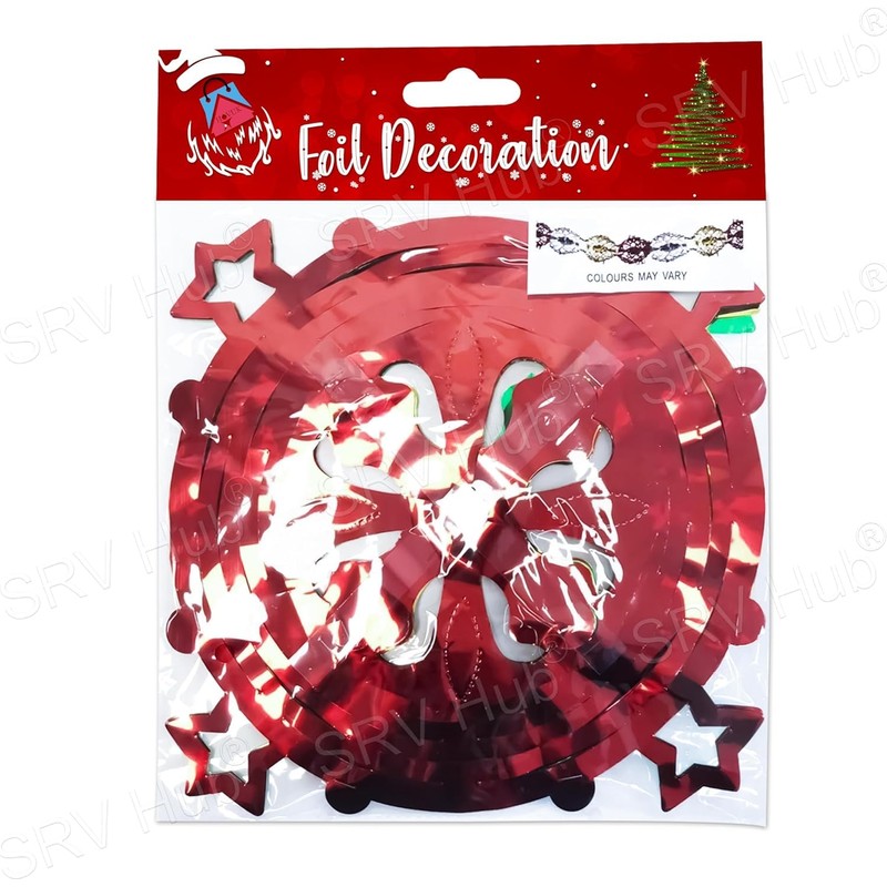 SRVertex Christmas Hanging Decorations Ceiling Foil Wall Decoration Party Decoration