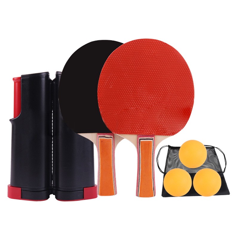 Table Tennis Set Paddles Balls Net Kit Portable Table Tennis