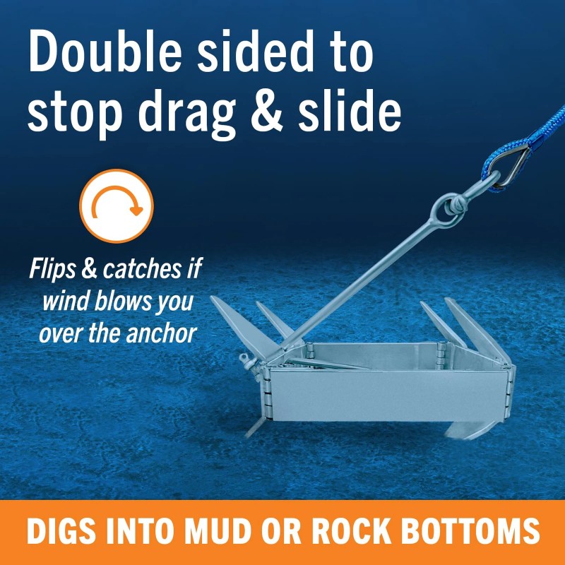 Better Boat Boat Box Anchor for Boats Small Folding Anchor