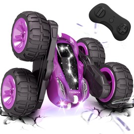 Tecnock RC Car, Stunt Car, For Kids, 360 Degree Rotation, Double-Sided Driving, RC Controlled, Off-Road, USB Charging, 4WD Four Wheel Drive, RC Car, 2.4 GHz, Toy Car, Boys, Birthday, Gift, Adult Gift