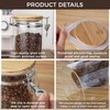 VZZNN 2 Pack Coffee Bean Storage Container with Airtight Bamboo