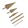 6PCS Step Drill Bit Set Hex Shank Electric Step Drill