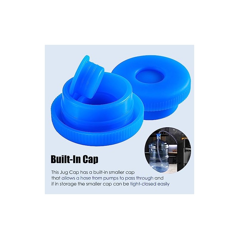 5 Gallon Water Jug Cap Reusable, Non-Spilling 55mm Water Bottle
