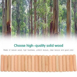 Faankiton 500 Pieces Wooden Dowel Pins 8x40mm, Straight Grooved Wooden Dowel with Bevelled End, Fluted Hardwood Wooden Dowel Pins, Fluted Wooden Dowel for Crafts, Furniture, etc.