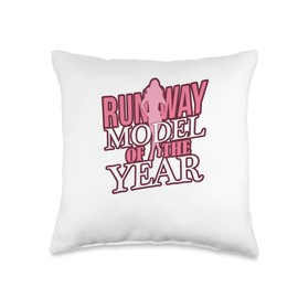 Runway Model of the Year - Fashion Show Catwalk Design Throw Pillow