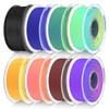 TECBEARS Dual Color PLA Filament Bundle, Matte PLA 3D Printer